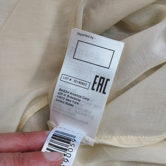 ba&sh Lady Dress Silk Metallic Multicolor Ruffles Mini Cream M - Picture 9 of 12